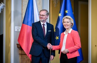 Petr Fiala a Ursula von der Leyen